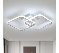 Osairous Lamparas de Techo Salon, 42W 4700LM Plafon LED Techo Moderno Blanco Cuadrado, Luz de Techo LED Dormitorio Acrílico para Cocina, Comedor, Estudio, Oficina, Blanco Frío 6500K, 64CM