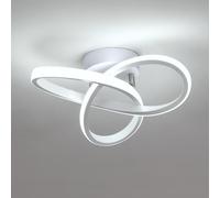 Osairous Plafon LED Techo 22W 2500LM, Lámpara de Techo Salón Moderno Trébol, Luz de Techo Blanco Acrílico para Dormitorio Cocina Pasillo, Luz Blanca Fría 6500K, Diámetro 25cm