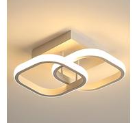 Osairous Plafon LED Techo Moderno, 22W Lámpara de Techo Dormitorio de Acrílico 2475LM, Luz de Techo Salon Cuadrada Blanco para Sala de Estar Comedor Cocina, Luz Blanca Cálida 3000K, 29cm