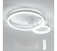 Osairous Plafon LED Techo Regulable, 42W 4725LM Moderno Lampara con Mando a Distancia 3000K-6500K, Redondo Luz de Techo Acrílico para Salón Dormitorio Cocina Pasillo, Ø50cm