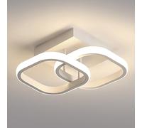 Osairous Plafon LED Techo Salon Moderno, Lámpara de Techo Salon 2137LM, Luz de Techo Dormitorio Cuadrada de Acrílico Blanco para Sala de Estar Comedor Cocina, Luz Natural 4500K, 29CM