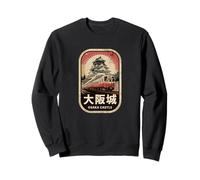 Osaka Castle Japón Retro Tren Vintage Kanji Streetwear Sudadera
