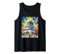Osaka Castle Japón Tradicional Kanji Anime Otaku Souvenir Camiseta sin Mangas