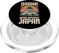 Osaka Castle Kansai Heartbeat Japón Retro Travel Souvenir PopSockets PopGrip para MagSafe