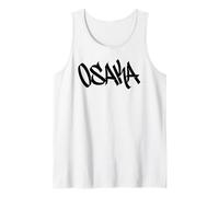 Osaka Graffiti City Street Art Handstyle Japón Souvenir Camiseta sin Mangas
