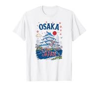 Osaka Japón Cherry Blossom Castle Art Travel Souvenir Camiseta