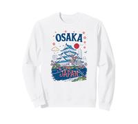 Osaka Japón Cherry Blossom Castle Art Travel Souvenir Sudadera