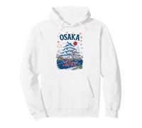 Osaka Japón Cherry Blossom Castle Art Travel Souvenir Sudadera con Capucha