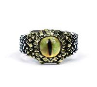 OSALAD 1 Unid Vintage Python Anillo Personalidad De Los Hombres Piedra Roja Ojo De La Serpiente Anillo De La Motocicleta Partido Punk Estilo Abierto Aperto para Hombres Mujer Joyería