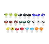 OSALADI 1 Juego Cuentas De Hongos Charm Colgante De Seta Interior Encantos Pequeño Hongo Accesorios Pequeña Cuentas De Collar De Setas Cuentas De Setas Juego De Setas Ser Vidrio 25 Piezas