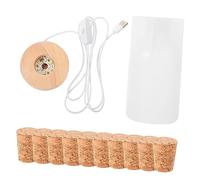 OSALADI 1 Juego Molde de Silicona para Lámpara Diy Set para Luz Nocturna con Base LED y Tapones de Luz Moldes de Resina Epóxica para Manualidades