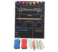OSALADI 1 juego Pizarra Doble Cara para Tizas y Borrador Accesorios Escolares Decorativos para Primer Día de Clases para Fotografía y Decoración Infantil