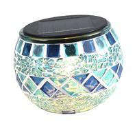 OSALADI 1 Pc Luz De Mosaico Luz De Noche Llevada Linterna Solar De Mosaico Lámpara Decorativa Solar Mosaico De Luz Solar Lámpara Solar De Mosaico Paneles Solares Vidrio Impermeable