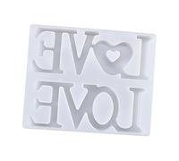 OSALADI 1 Pieza Molde De Listado De Moho para Amar Romántico Carta De Cristal De Bricolaje Molde De Bricolaje Manual Molde De Silicona Bricolaje Blanco Gel De Sílice