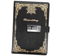 OSALADI 1 Pieza Vintage con Cubierta de PU y Cerradura de Código Cuaderno de Notas Negro para y Recuerdos