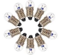 OSALADI 10 Bombillas Pequeñas E10 de Vidrio para Experimentos de Física Escolar, 2,5 V 0,3, Pack de 10 Unidades para Enseñanza y Circuitos Eléctricos