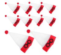 OSALADI 10 Fundas Navideñas para Botella de Vino Mini Gorros de Pelusa Roja y Blanca Decoraciones Pequeñas para Fiestas y Manualidades Adornos Portátiles para Botellas y Muñecas