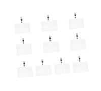 OSALADI 10 Fundas Transparentes Impermeables para Tarjetas de Identificación con Clips de Fundas para Carnés de Trabajo Protección para Cartas y Acreditaciones Adecuadas para