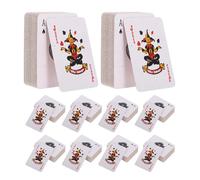 OSALADI 10 Juegos Mini Naipe Cartas de Juego Pequeñas Mini 2.1x1.5 Pulgadas, Papel, 10 Barajas, para Juegos en Familia Equipos, Fácil de Aprender, Diseño Novedoso