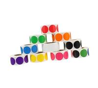 OSALADI 10 Rollos Pegatinas Adhesivas Redondas de Colores Surtidos Etiquetas Puntos Autoadhesivos para Clasificación Organización de Almacenaje y Decoración