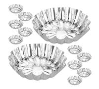 OSALADI 100 Piezas de Moldes Desechables para Tartaletas y Pudines de Aluminio Conductividad Térmica Rápida para Repostería en Horno y Microondas