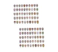 OSALADI 100piezas Pegatinas De Calavera De PVC Autoadhesivas para Decorar Laptop Mochilas y Scrapbook De Stickers De Horror Resistentes Al Agua Alta Adherencia