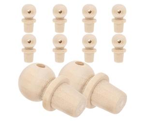 OSALADI 10piezas Tapones de Corcho Madera para DIY Remates de Madera con Apertura Precisa para Sellado Seguro Botellas y Muebles Diseño Ergonómico Medio