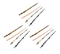 OSALADI 12 Horquillas Pelo de Acetato Estilo Vintage para Mujer, Palillos Chinos Cabello, Elegantes y Sencillos, Ideales para Peinados Medios