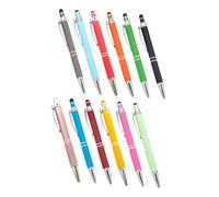 OSALADI 12 Piezas bolígrafo metálico bolígrafo para Tableta bolígrafo retráctil bolígrafo con Stylus útiles Escolares Prensa bolígrafo de Pancarta bolígrafo de Gel con Punta de lápiz Metal