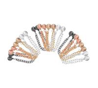 OSALADI 12 Piezas Pinzas Magnéticas Para Ropa De Mujer Pinzas Con Cadena Para Camisa Mangas y Suéter Botón Magnético Para Cierre De Chal y Bufanda Metálica Para Dobladillo