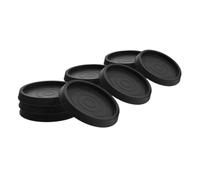 OSALADI 12piezas Copas de Ruedas para Muebles de Color Negro de Hechas de Goma Duradera para Sofás Mesas y Camas Proporcionando un Soporte Antideslizante y Estable para Muebles de Interior