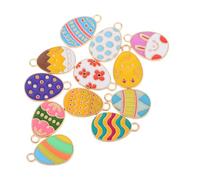 OSALADI 12piezas Dijes De Huevo De Pascua Kit Decorativo Para Hacer Joyas y Adornos Festivos