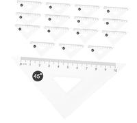 OSALADI 12piezas Reglas para Regla De Plástico Herramienta De Medición Geométrica para Dibujar y Matemáticas