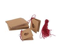 OSALADI 150 Etiquetas De Corazón Para Decoración De Despedida De Soltera Etiquetas Con Forma De Corazón as De Papel De Carnicero as Huecas Con Forma De as