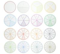 OSALADI 16 hojas Herramienta Educativa para Fracciones Didáctico Matemáticas Aprendizaje Seguro sin Bordes Afilados para Primaria