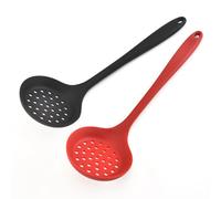 OSALADI 2 Coladores de Silicona Resistentes al Calor para Utensilios de Cocina, Cuchara Ranurada Fácil de Lavar, Adecuado para Cafeterías y Bares, Pack de 2
