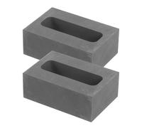 OSALADI 2 Crisoles de Grafito para Fundición de Metales 100 G Molde para Plata y Cobre Tamaño 55×37×20 MM Externo 45×14×10 MM Interno Moldes para Joyería y Fundición Precisa