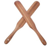 OSALADI 2 Espátulas de Madera para Masa Madre Mango Largo, Herramienta para Cocinar y Hornear, Raspar Fácil y Mantenimiento Sencillo, Accesorio Adecuado para Cocina