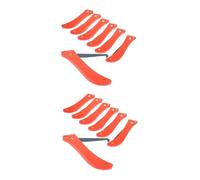 OSALADI 2 Juegos Cuchillo Puntiagudo Rastrillo Limpiador De Brochas De Maquillaje Herramienta Para Limpiar Azulejos Removedor De Lechada Raspador De Lechada De Azulejos Orange 6 Piezas * 2