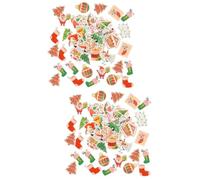 OSALADI 2 Juegos Pegatinas navideñas washi Pegatinas Maleta de Navidad Christmas Stickers para Agenda Sobres álbum de Recortes calcomanías Tetera