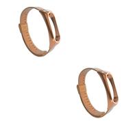 OSALADI 2 Piezas correa de pulsera rugerizado correa de reloj de acero inoxidable banda de reloj para regalo de hombres mirar accesorios de reemplazo de pulseras inteligente Hebilla Milán