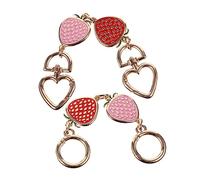 OSALADI 2 Piezas Extensor de Cadena para Bolso de Mano con Diseño de Fresa de Correas Repuesto Resistentes para Bandolera y Bolso Cruzado Accesorios Prácticos y Duraderos