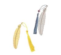 OSALADI 2 Piezas Marcadores de Páginas de Metal con Borlas para Estudiantes Accesorios de Lectura Portátiles para Libros para y Oficina
