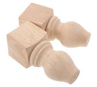 OSALADI 2 Piezas Patas de Madera para Muebles sin Acabado para Sofá Mesa y Gabinete Piernas de Repuesto DIY con Base Robusta Fácil Instalación y Personalización