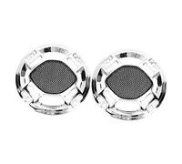 OSALADI 2 Piezas Rejilla Protectora de Altavoces de Metal para Coche Color Plateado Funda de Protección para Altavoces de Auto