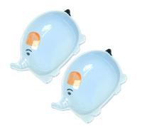 OSALADI 2 Piezas Soporte de Clips Elefante Cerámico Azul Organizador de Escritorio Multifuncional para Oficina Escuela y Hogar Bandeja Kawaii para Clips Chinchetas y Accesorios