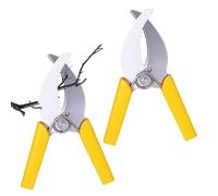 OSALADI 2 Piezas Tijeras de Anillado para Árboles de Acero Inoxidable, Herramienta Manual para Pelar Corteza, Podadora de Jardinería para Árboles Frutales Mango Amarillo, Uso en Huertos