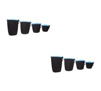 OSALADI 2 Series Estuche Neopreno para Lentes De Cámara De Unidades Azul Bolsa Protectora Portátil con Cuerda para Fotógrafos Profesionales Y Aficionados 4 Piezas*2