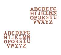 OSALADI 2 Series Letras Marrones De Madera Junta Artesanía Muro Pequeño Para Letras Madera a Adornos Del Alfabeto De Bricolaje Adorno De Corte De Coffee 26 Piezas