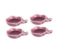 OSALADI 2 Series Plato De Cerámica Para Tinta Forma De Flor De Ciruelo Juego De Soporte Para Pinceles De Caligrafía Color Aleatorio Para Decoración Y Práctico 2 Piezas*2